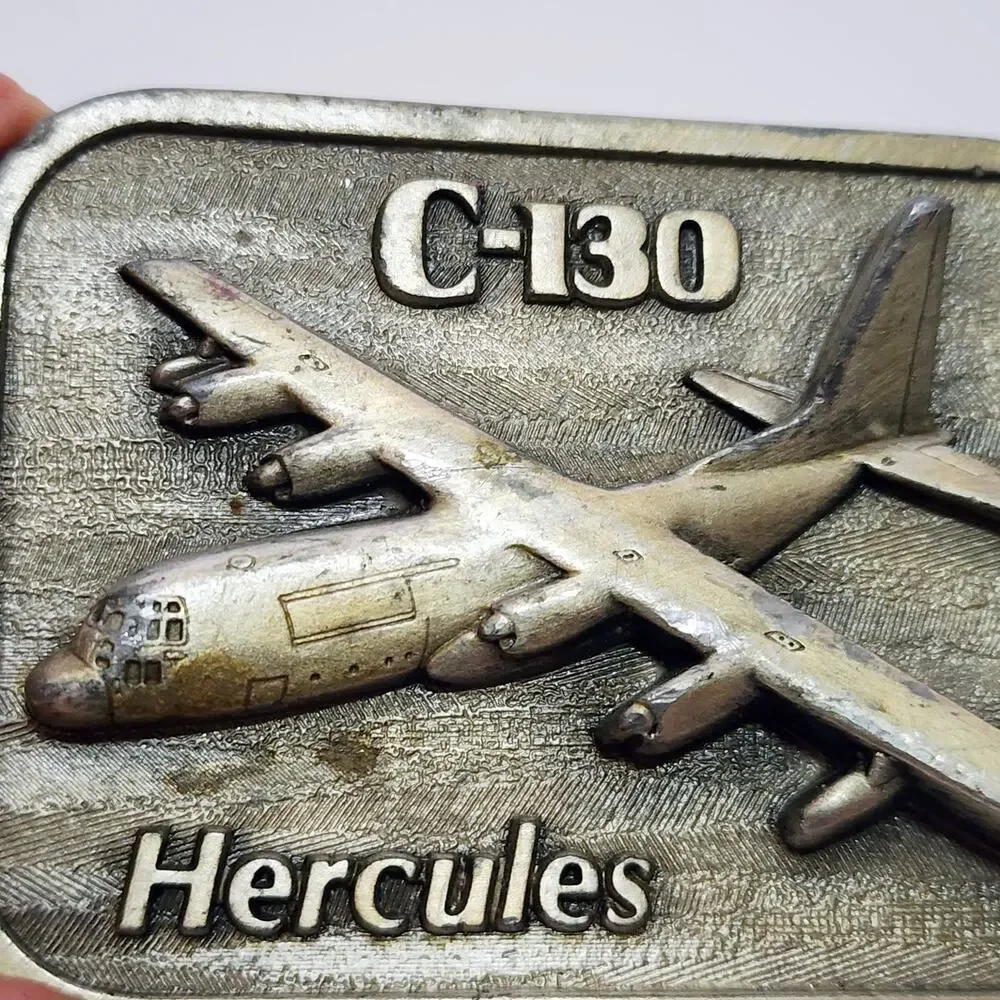 C-130 Hercules U.S. Air Force Belt Buckle The Buckle Connection Vintage See Pic